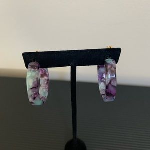 Never worn Sterling Forever hoop earrings